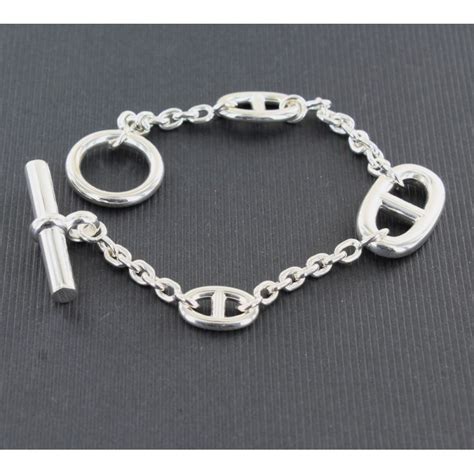 silver bracelet hermes|authentic hermes bracelet.